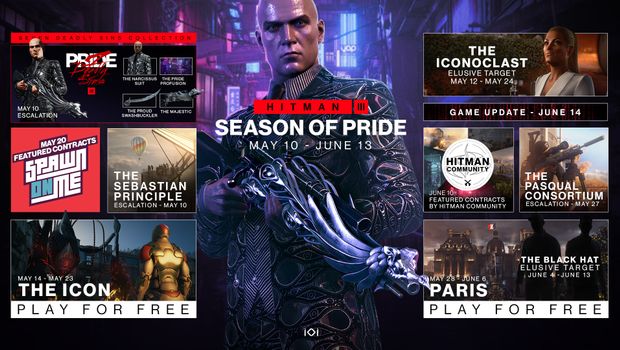 Hitman 3 Season of Pride now live; adds new Elusive target, escalation and more