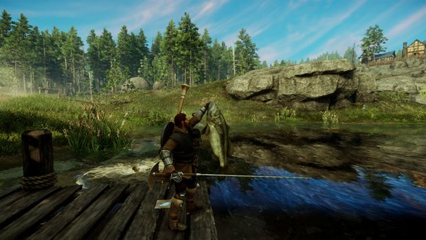How to catch large salmon and bass in New World