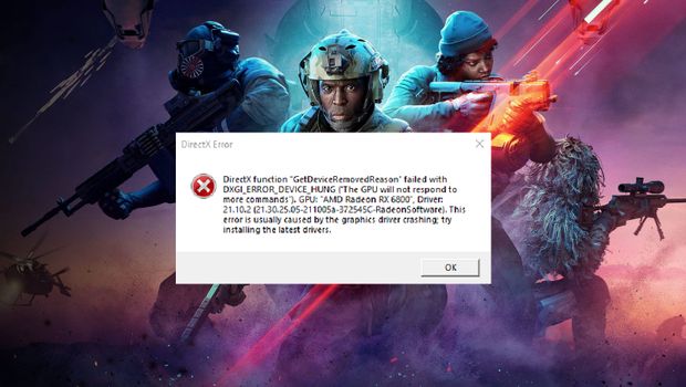 Battlefield 2042 - How to fix DirectX function "GetDeviceRemovedReason" crash?