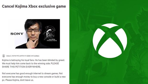 PlayStation fans start a petition to stop Hideo Kojima's deal with Xbox