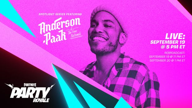 Fortnite's Party Royale continues with Anderson .Paak