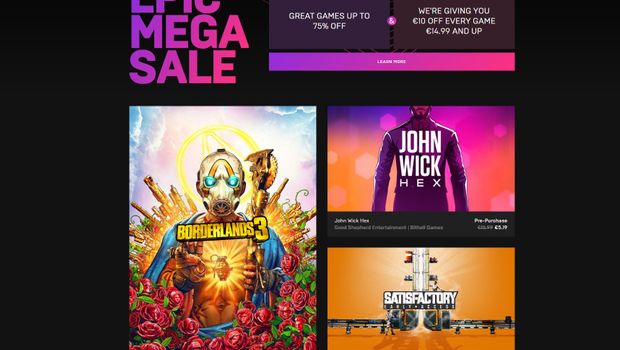Epic Games Store sale includes free games