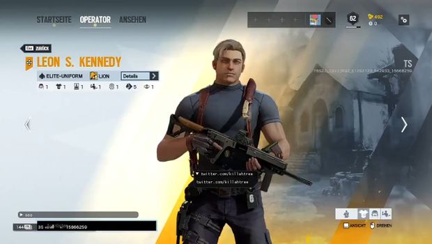 Rainbow Six Siege skin of Resident Evil's Leon leaks online