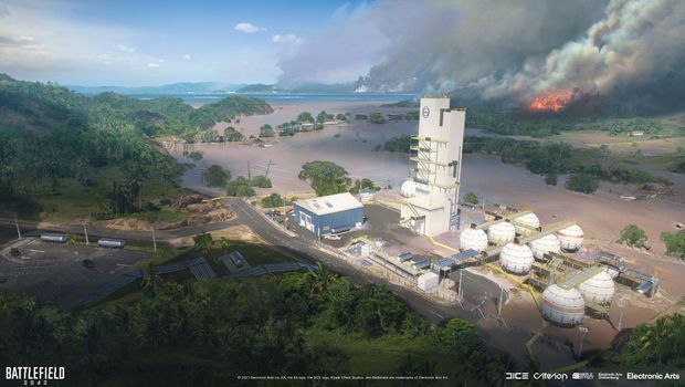 Battlefield 2042 Concept Art shows flood event on Orbital map