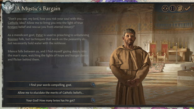 Mendicant Mystics wander into CKIII Royal Court with the winter teaser