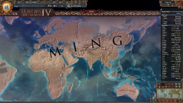 EU IV implements balance changes to Ming China with new patch