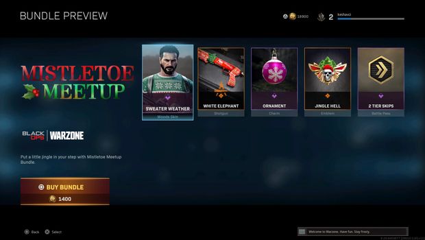 Call of Duty Wazone adds free and premium Holiday bundles