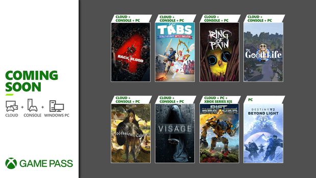 Xbox Game Pass in October: Destiny 2: Beyond Light, Back 4 Blood and more