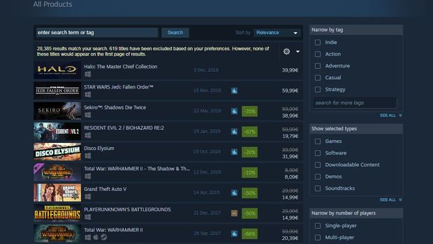 Steam discount cycle per game is going down to 28 days