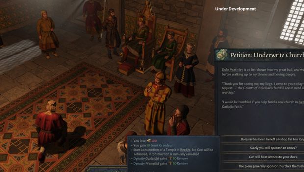CK3: Royal Court will have players petition their lieges for help