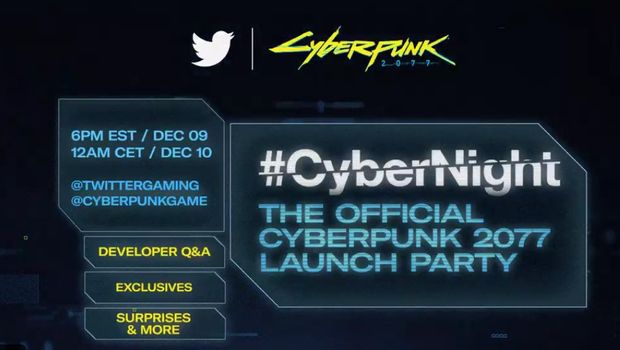 CD Projekt Red and Twitter are hosting Cyberpunk 2077 launch party