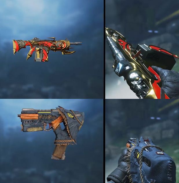 apex legends screenshot showind Halloween Legendary weapons