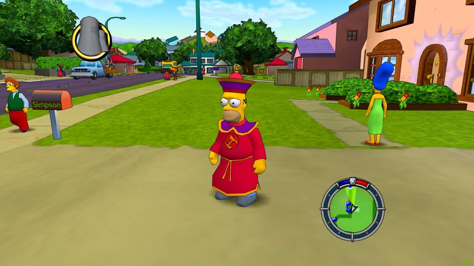 The Simpsons: Hit and Run screenshot showing homer