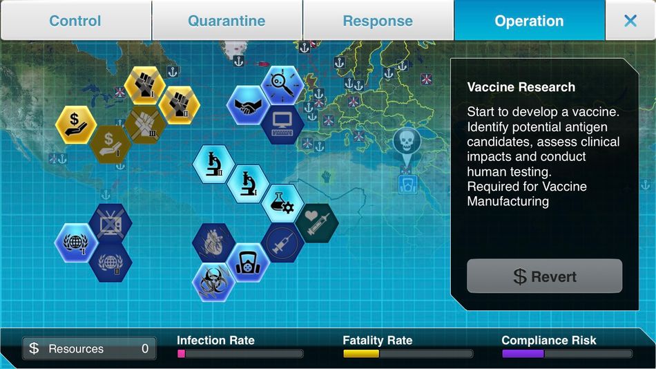 Plague Inc: The Cure main screen