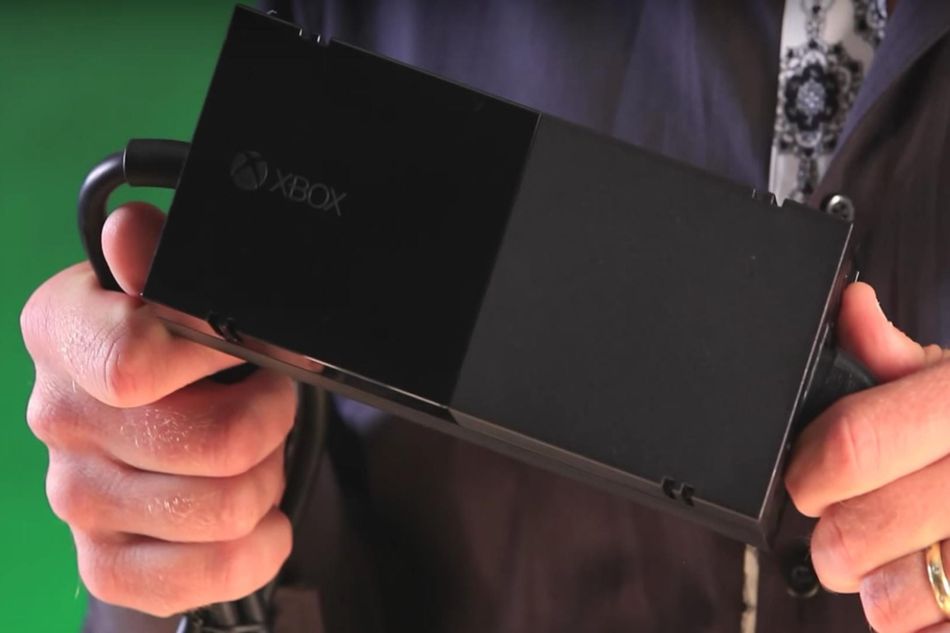 Image showing the external power brick of the original Xbox One.