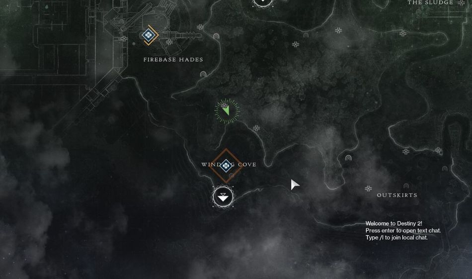 Destiny 2 - Xur is located on the green blip