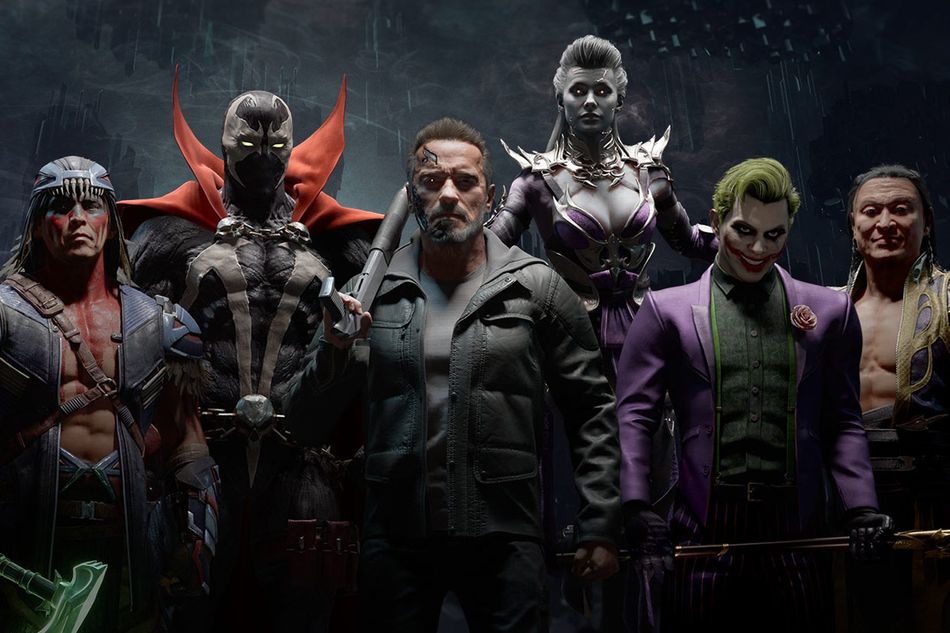 mortal kombat 11 artwork showing the characters from the first kombat pack
