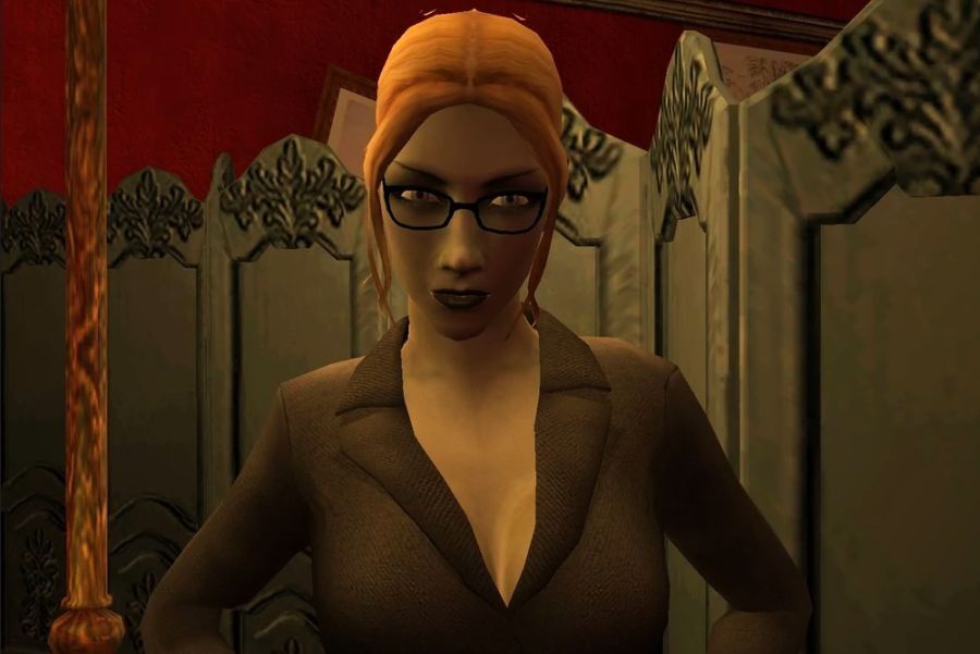 Vampire: The Masquerade Therese all dressed up and bzns like