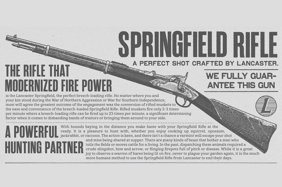 Description of the Springfield rifle from Red Dead Redemption 2