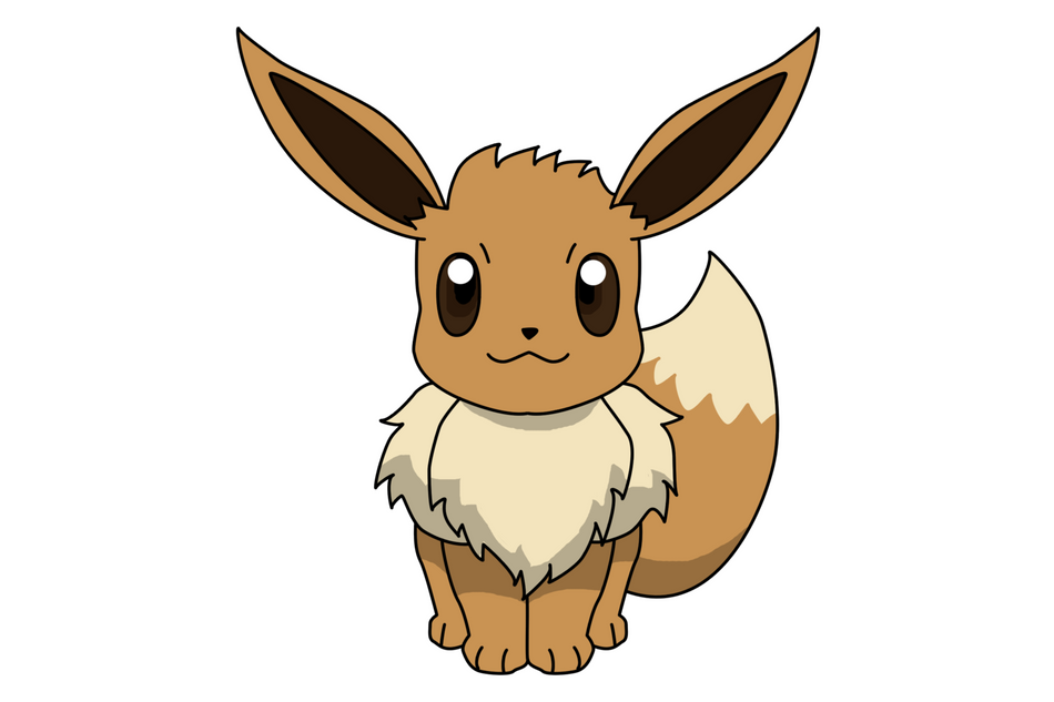 Eevee, a brown and beige Pokemon with long ears