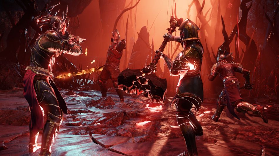 New World screenshot showing a fight