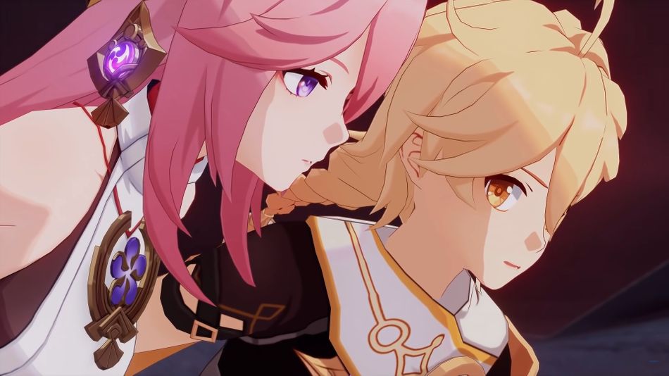 A screenshot from the Genshin Impact update 2.1 trailer