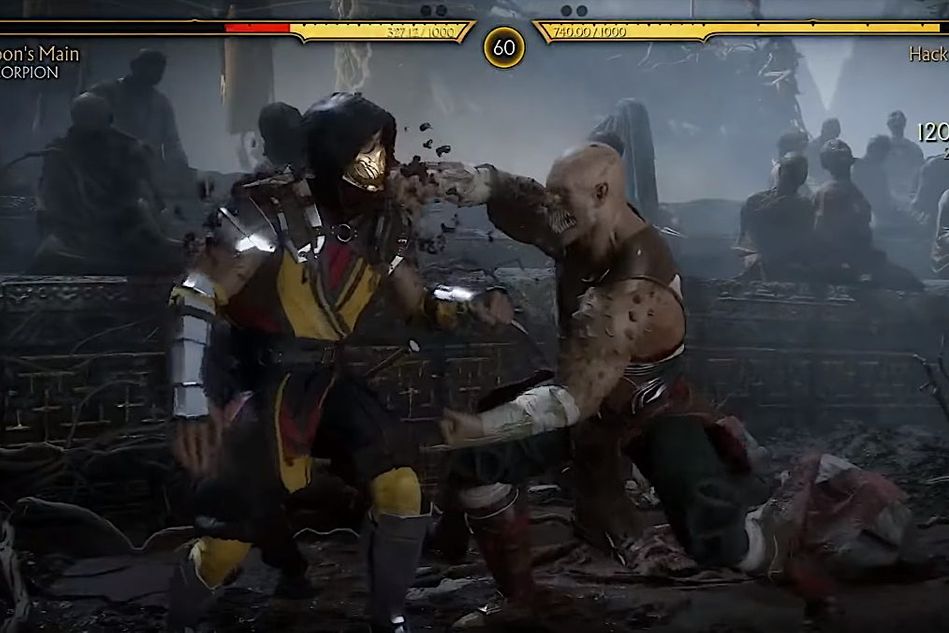 picture showing two characters fighting