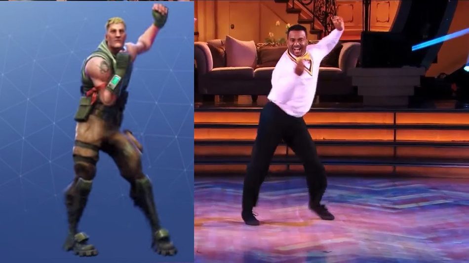 picture showing two characters dancing