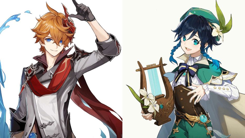 Genshin Impact characters Childe and Venti