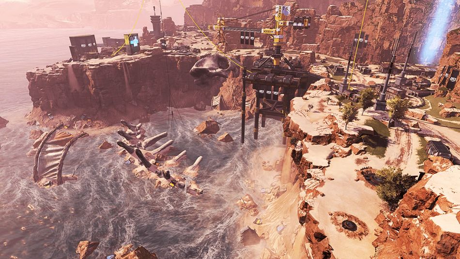 Apex Legends, Kings Canyon map from above