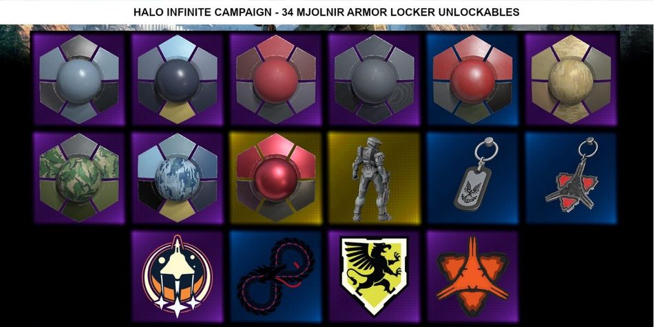 Halo Infinite - Campaign armour and weapon coatings, emblems and charms