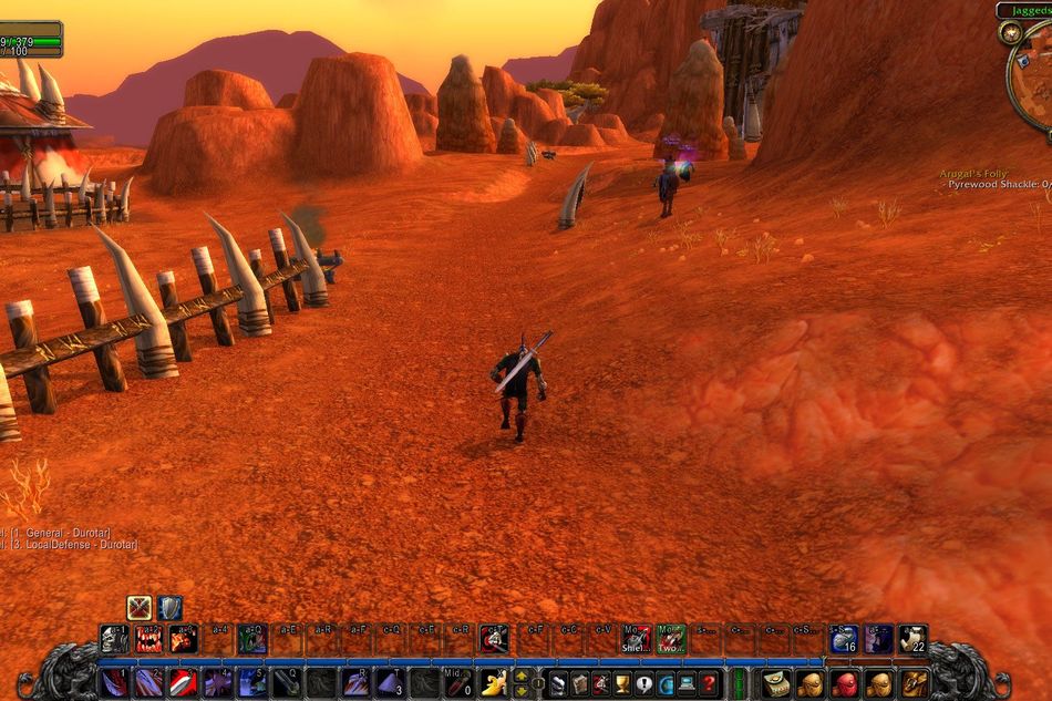 Picture of an Undead Warrior in WoW's Barrens