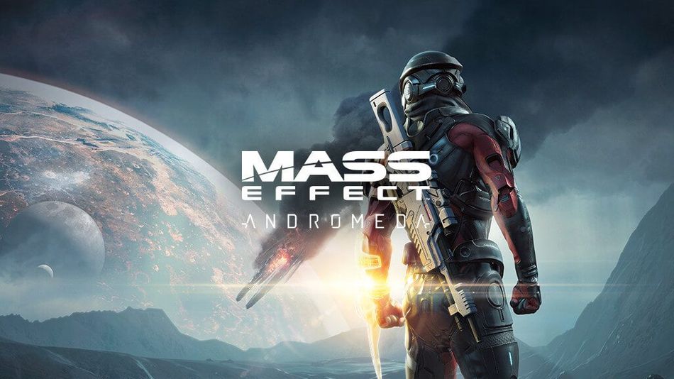 A soldier in red and black uniform watching the Citadel crashing into a planet.