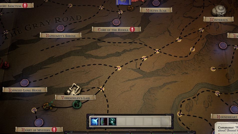 Pathfinder: Wrath of the Righteous - Locations of the Core of the Riddle, Ravaged Long House and Heart of Mystery in relation to Wintersun