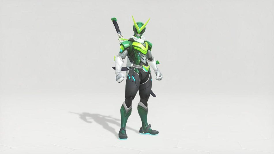 Picture of Genji in Overwatch in a Power Rangers skin
