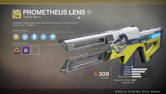 Prometheus Lens used to terrorise people in the Crucible back in the day