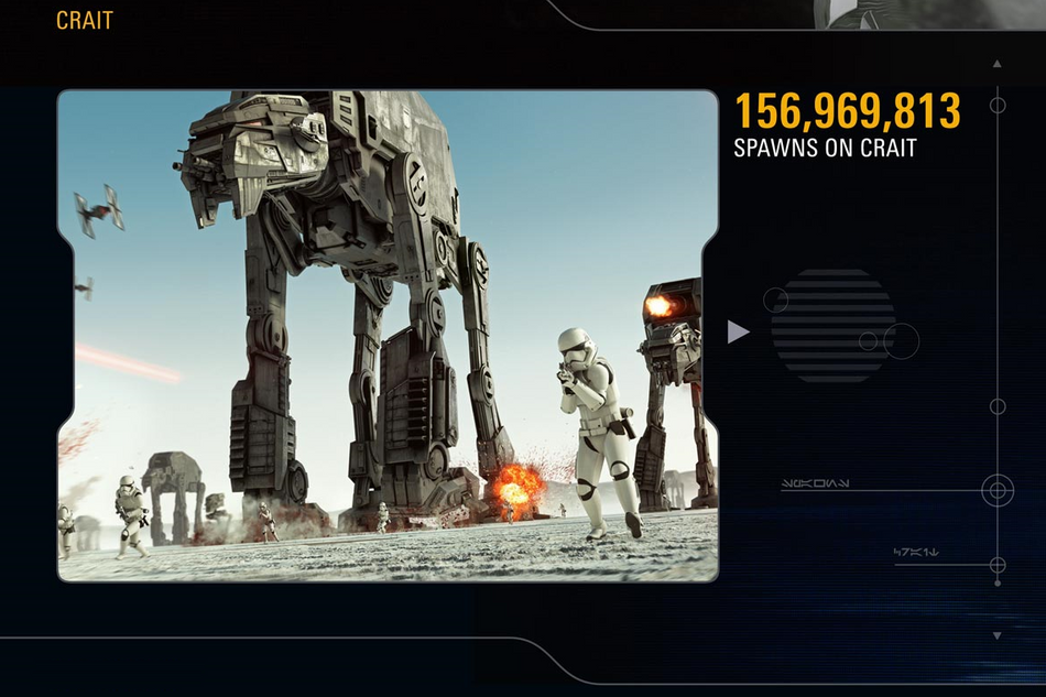 The number of spawns on Crait in Star Wars Battlefront II The Last Jedi Season