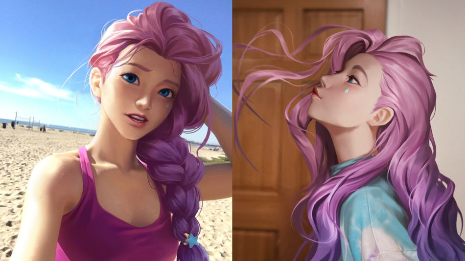 two pictures from a twitter accound called Seraphine