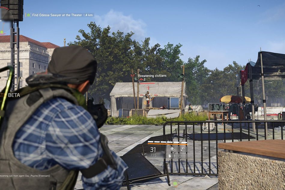 picture showing division agent shooting a gun