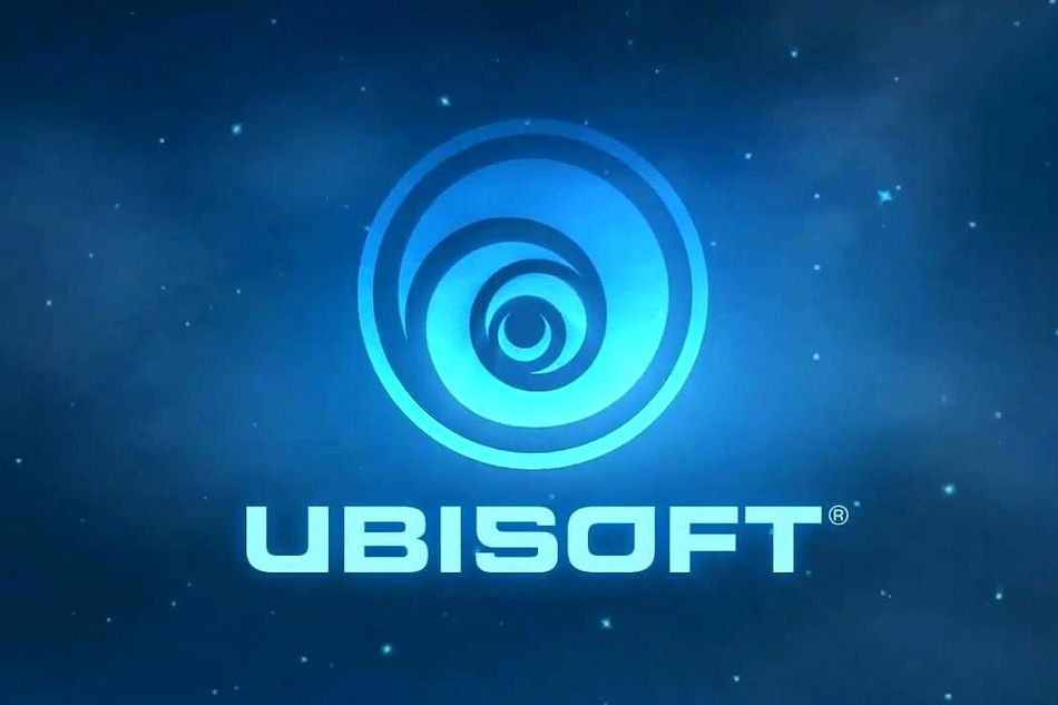 Ubisoft logo in blue color. It looks like a wallpaper.