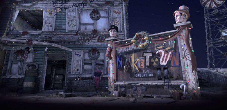 Call of Duty Black Ops Cold War screenshot showing Christmas Nuketown