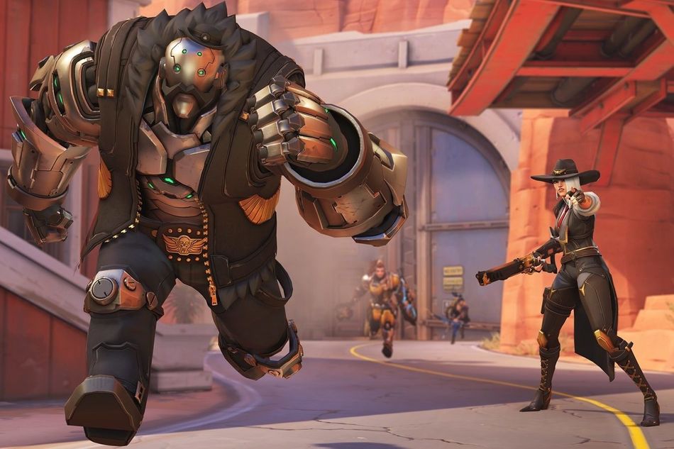 Picture of Ashe and BOB in Overwatch