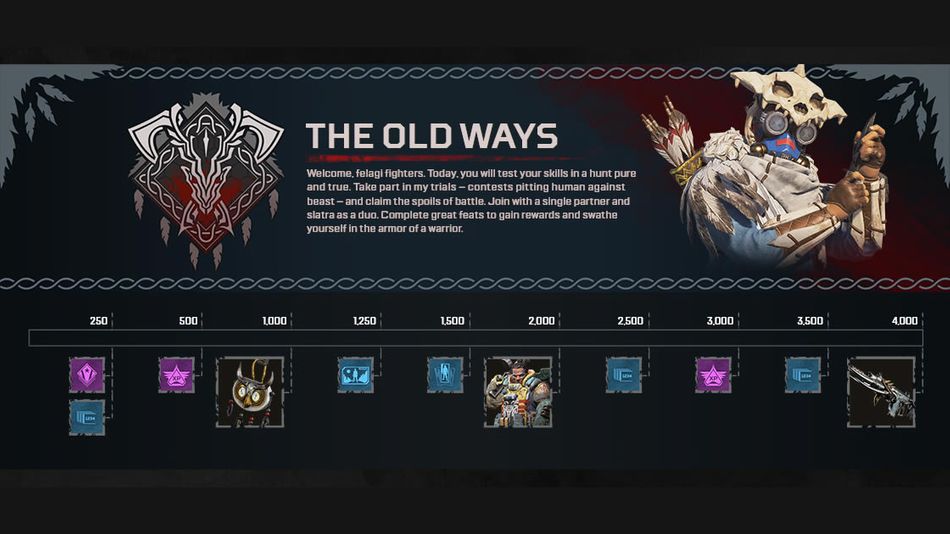 Apex Legends, The Old Ways event prize track