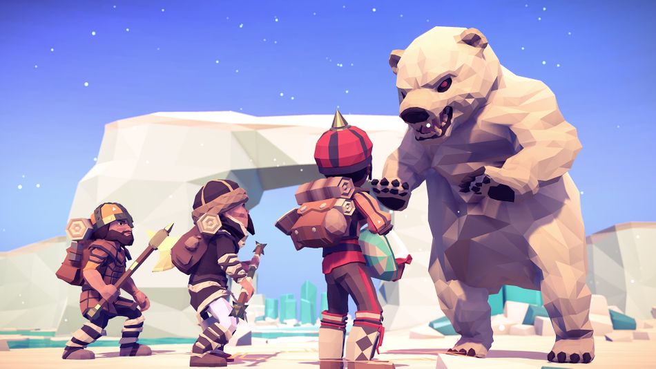 For The King party battling a polar bear