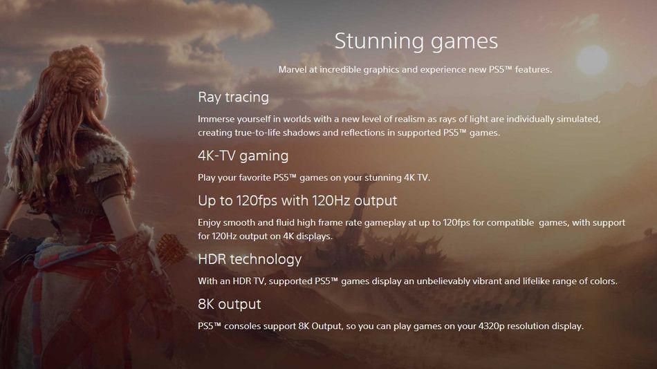sony playstation 5 nexg-ten txt girl horizon alloy