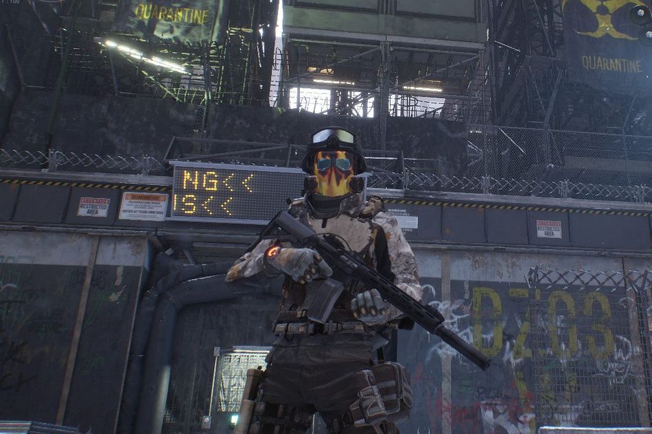 A great player in The Division is showcasing the Vulcan mask.