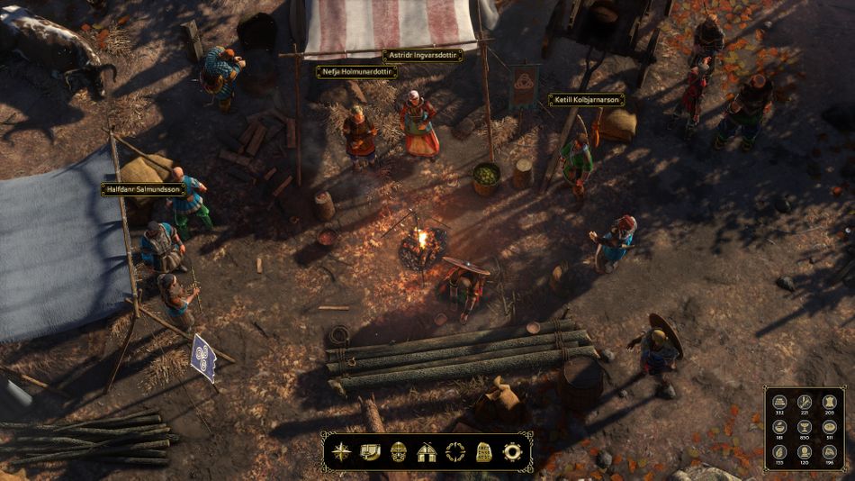 Expedition: Vikings screenshot showing people around the fire