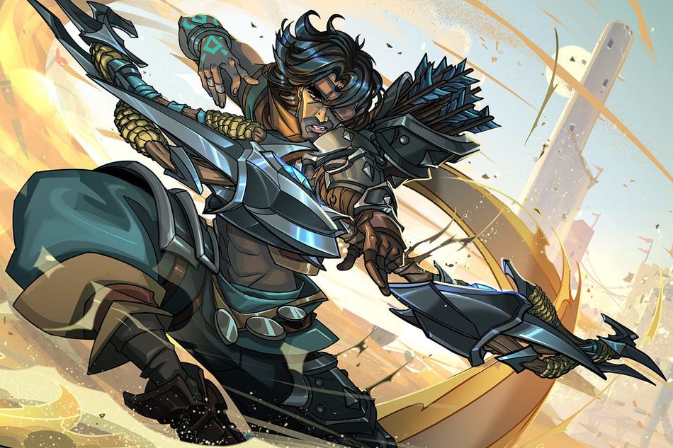 Picture of Sha Lin aiming his bow at something off the screen