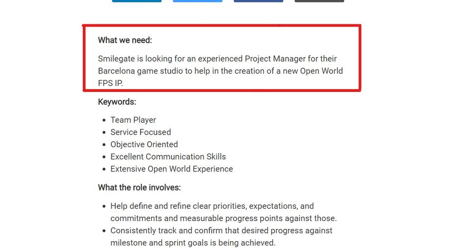 screenshot shows Job listing on Smilegate's website