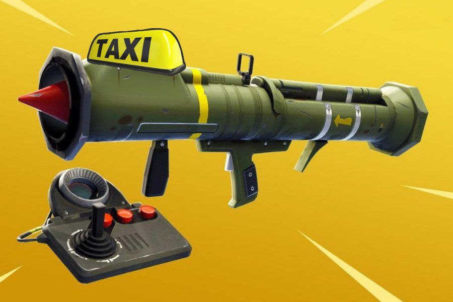Spoof of the Guided Missile from Fortnite converted to a taxi.